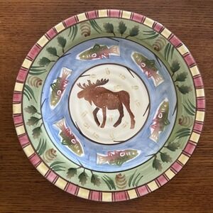 Bella Ceramica Timberline Collection Salad Plates 8 1/2" Rustic Cabin Farmhouse